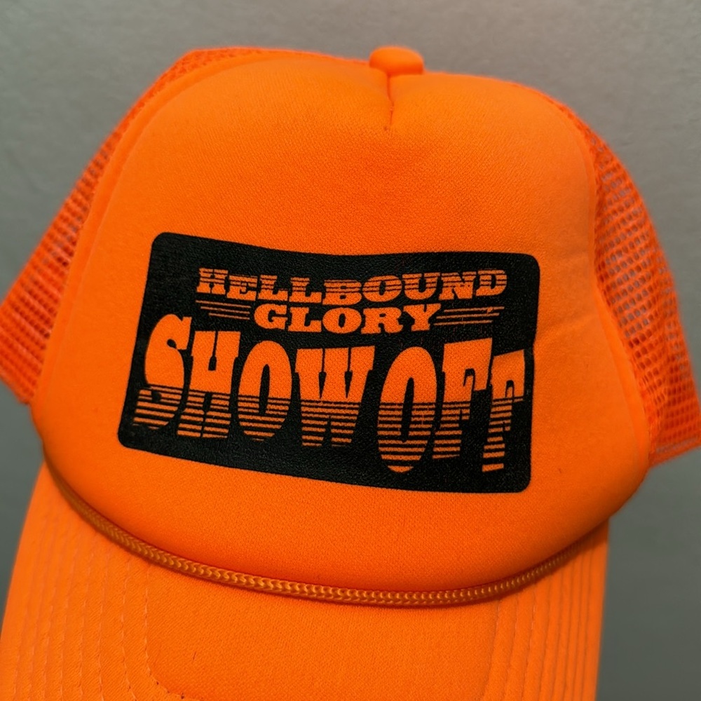Hunting Truckers Hat 🧢 Hellbound Glory SHOW OFF! Bright neon orange, like new. - Picture 6 of 6
